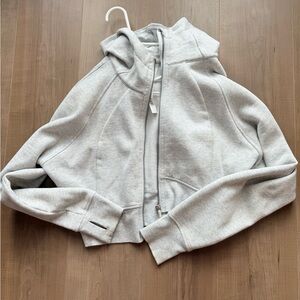 lululemon athletica Light Gray Scuba Cropped Sweatshirt